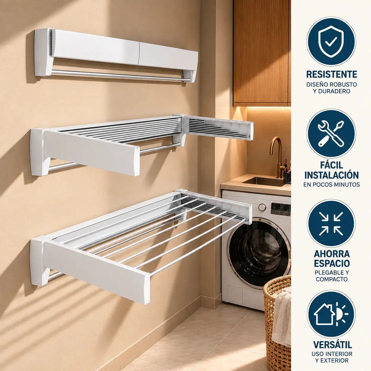 KASA™ tendedero plegable de pared