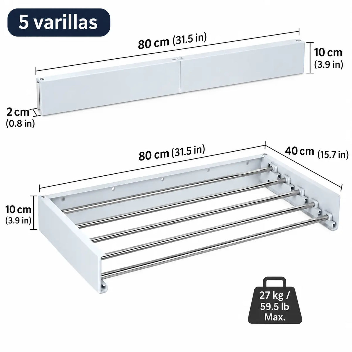 KASA™  Steel tendedero plegable de pared