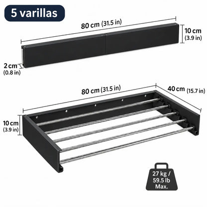 KASA™  Steel tendedero plegable de pared